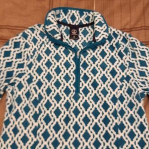 Lands End Teal Half Zip Fleece